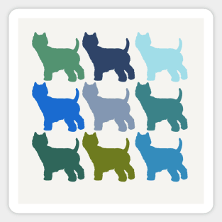 Westie Dogs in Rainbow Colors Sticker